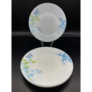 Vintage Gold Coast Set of 4 Salad Plates Butterflies Flowers 8"
